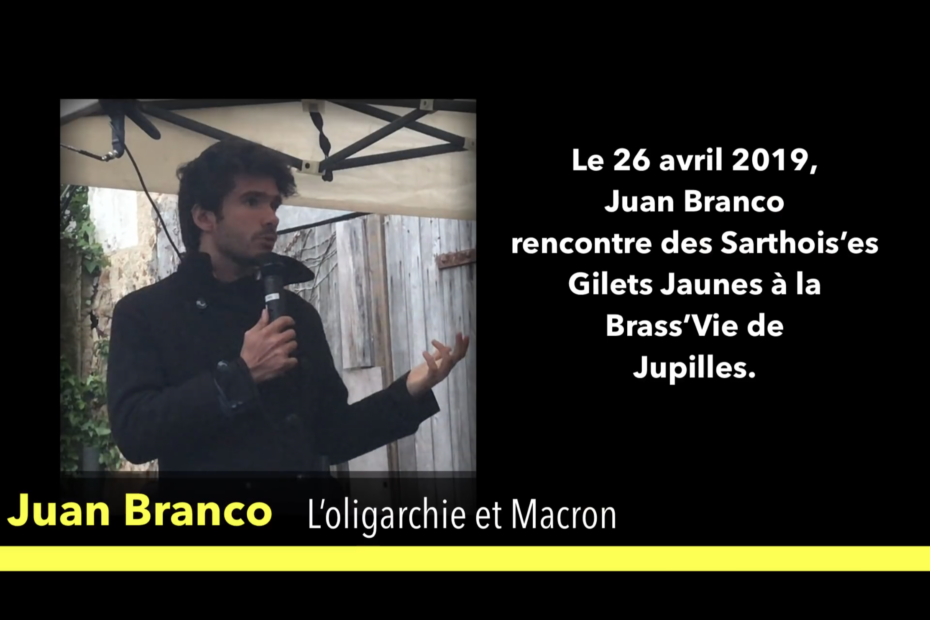 Rencontre entre Juan Branco et des gilets jaunes sarthois